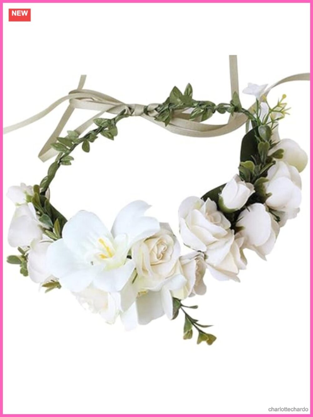Handmade Adjustable Flower Wreath Headband Halo Floral Crown Garland Headpiece